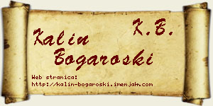 Kalin Bogaroški vizit kartica